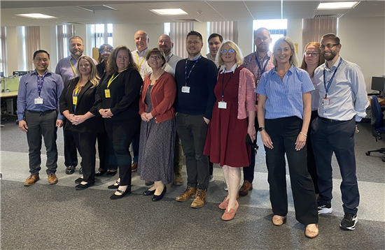 A group of Huron Consulting Group together at County Hall with some EPR Programme staff